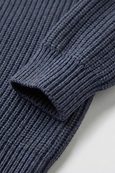 inpool Bărbați, cu jumătate de fermoar, guler înalt, iarnă, tricotat, Old Money Culture, pulover PLTK06