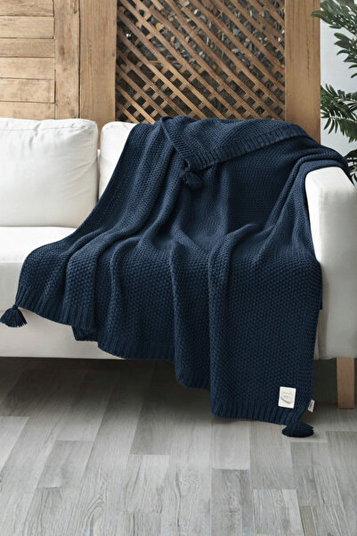 Miespiga Coco Rice Knitted Pompom Knitwear Tv Blanket Throw Sofa Shawl