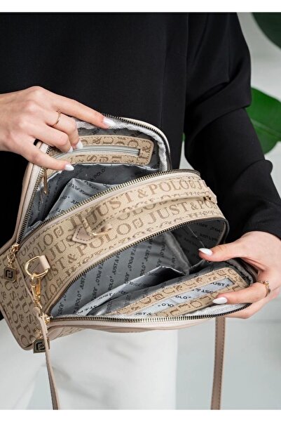 Just Polo Women's 4 Compartment Shoulder Bag with Adjustable Long Strap 2057