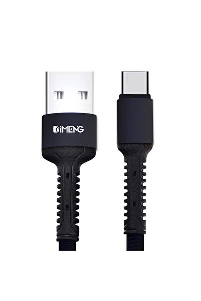 İMENG 3A UsbA to Type-C Pro Braided Örgülü Data ve Hızlı Şarj Kablosu Siyah