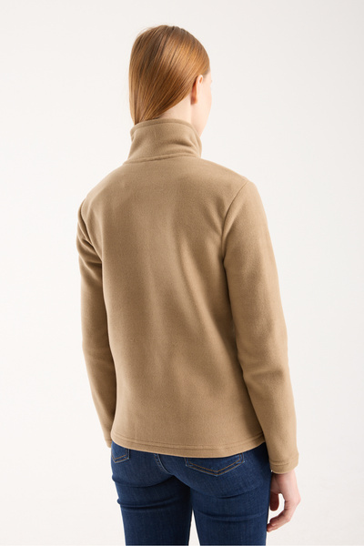 KAPHONE Γυναικείο μπουφάν με φερμουάρ με 2 τσέπες από φλις