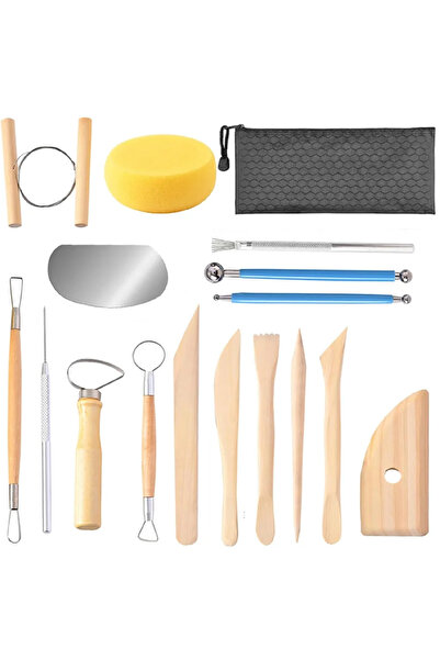 Choice 17Pcs 8/17pcs Pottery Sculpting Tools Set Ceramic Detail texture Shaping Blade Clay Modeling Stainle