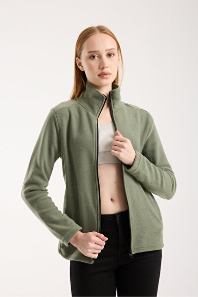 KAPHONE Γυναικείο μπουφάν με φερμουάρ με 2 τσέπες από φλις