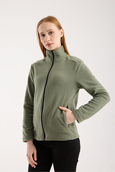 KAPHONE Γυναικείο μπουφάν με φερμουάρ με 2 τσέπες από φλις