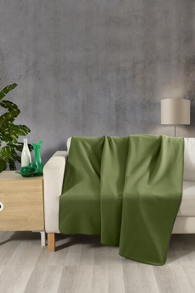 Denizli Concept Bloom Fleece Blanket Khaki Green 130x170 Cm