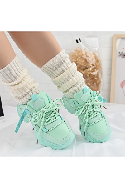 Tmall Pantofi sport pentru femei, din piele ecologică, D1335, verde