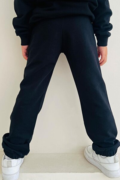 Breeze Boy's Sweatpants Motivational Themed with Lacing Accessories 4-8 Years, Black