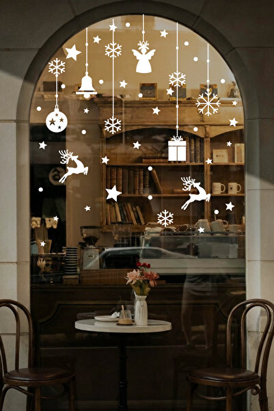 MIGNATIS Милі зірки, олені, сніжинки, новорічні вітринні наклейки 70x70 см