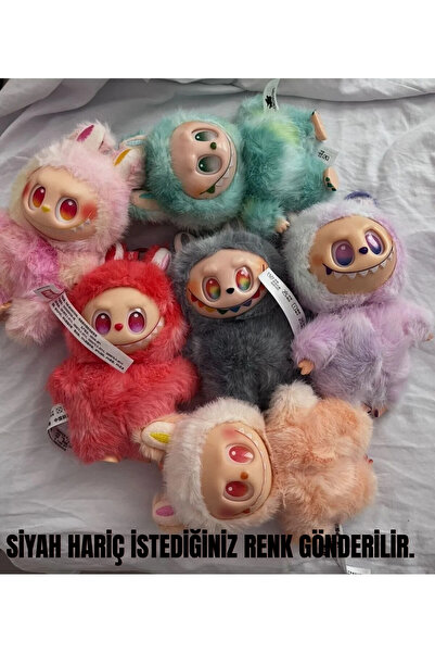 M&RO Labubu görselli Peluş Figür oyuncak 1 ADET (İSTENEN RENK GÖNDERİLİR)