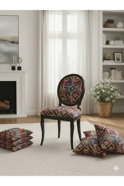 Eys Renkli kilim desenli dijital baskılı döşemelik kumaş