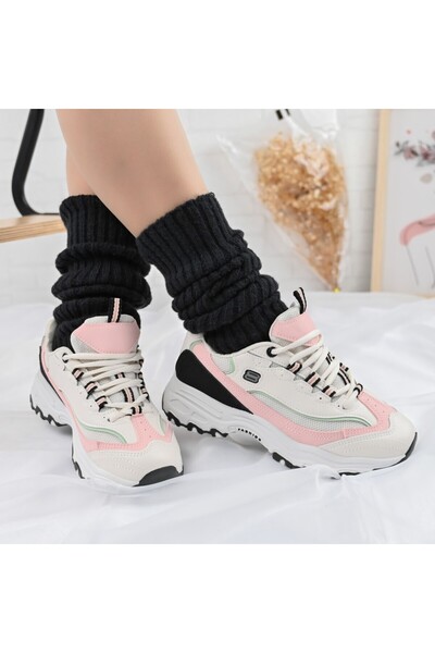 Tmall Pantofi sport de dama,Din Piele ecologica,D1351, Bej cu Roz