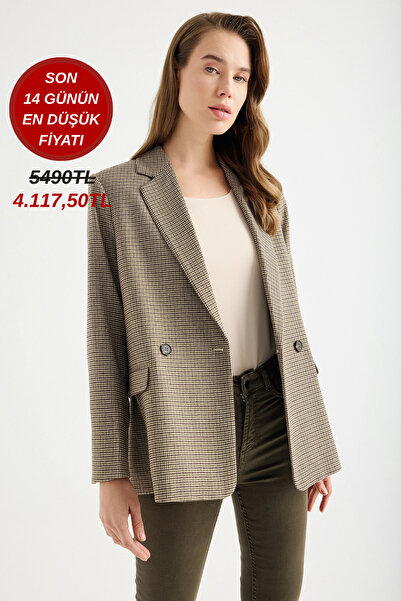 Masha Kate Вълнено сако с шотландски каре