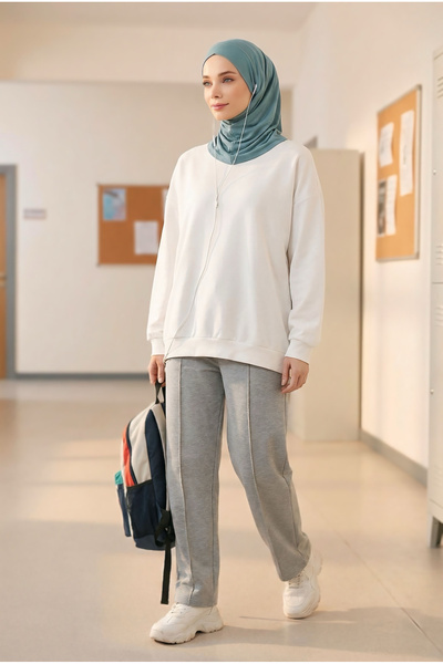 Aisha's Design Combed Cotton Bonnet with Neck Covering Feature and Headphone Opening, B-94, Dark Mint