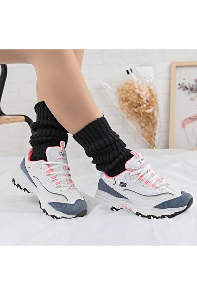 Tmall Pantofi sport de dama,Din Piele ecologica,D1351,Alb cu Albastru