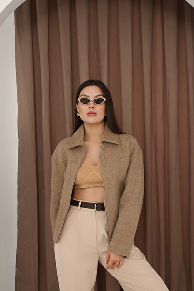 Etos Women's Jacket Trend Cashmere Bomber with Lining