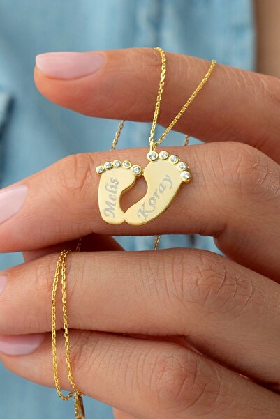 Silvano Jewelry 925 Ayar Gümüş Isimli Ayakizi Kolye