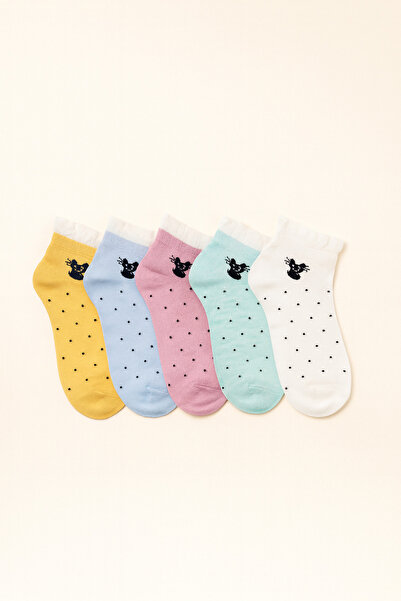 Katia&Bony Macskamintás lánycipő zokni 5 db-os készlet
