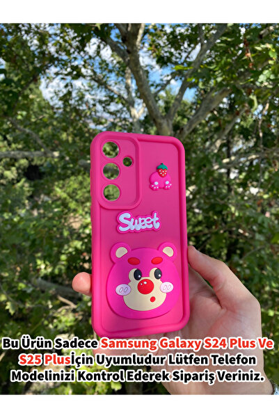 Merwish Galaxy S24 Plus Ve S25 Plus Uyumlu Sweet Ayıcık 3D Figürlü Darbe Koru...