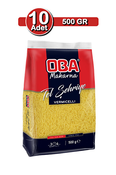 OBA Tel Şehriye Makarna 500 G X 10 Adet | Uzun Süreli Stok Paketi