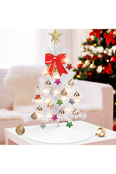 Oryidr Brad de Crăciun artificial cu luminițe și ornamente Oryidr, multicolor...