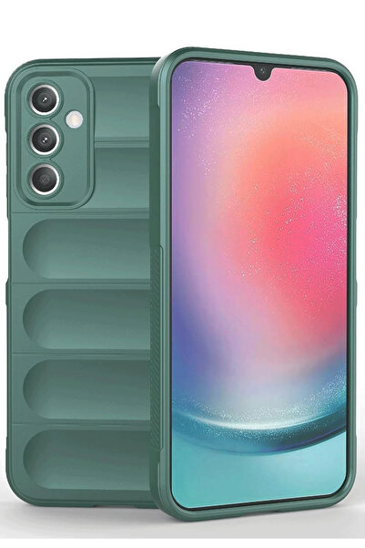 NewFace حافظة متوافقة مع هاتف سامسونج A36 من تيك إم آر تي - (171159) أخضر داكن