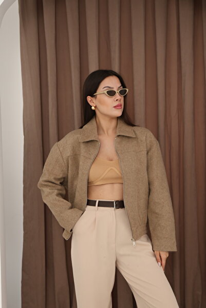 Etos Women's Jacket Trend Cashmere Bomber with Lining