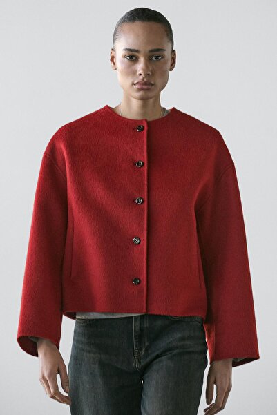 Massimo Dutti Dikişli yün karışımı ceket