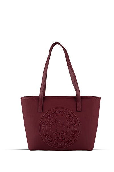 U.S. Polo Assn. حقيبة كتف نسائية باللون الأحمر الداكن Us24732