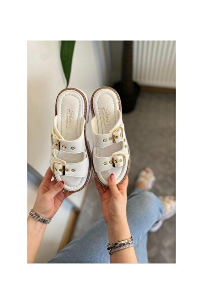 asmi shoes Жіночі капці з подвійною стрічкою, капсулою, товстою підошвою та о...