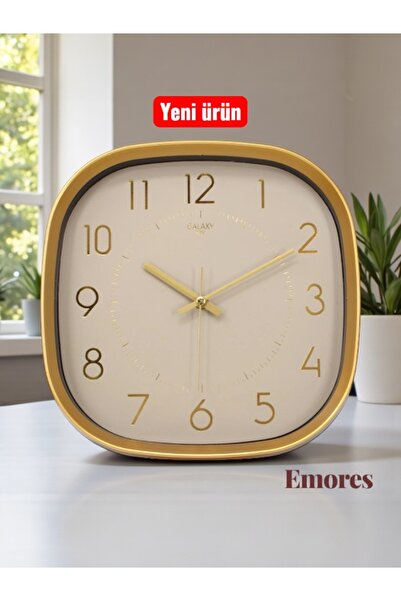 EMORES 30 Cm Gerçek Cam Sessiz Mekanizma Duvar Saati