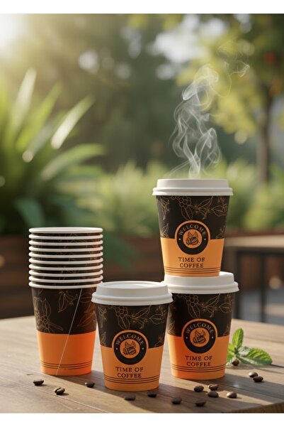 SOYPAK Kahverengi Desenli Karton Bardak 7 Oz*500 Adet