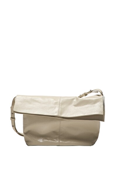 Massimo Dutti Çatlak görünümlü napa deri kapaklı çanta