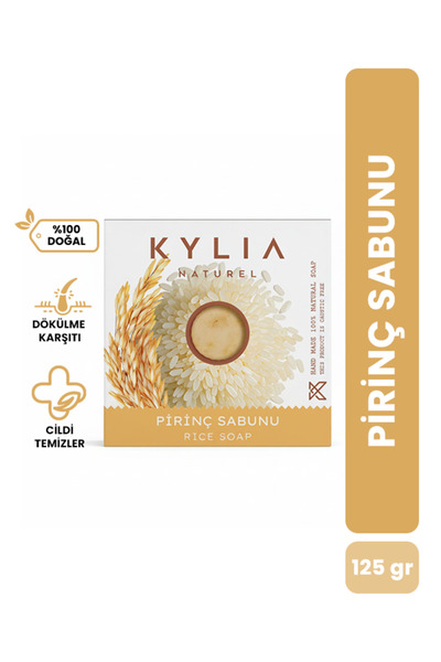 KYLİA Doğal Pirinç Sabunu - Cilt Beyazlatıcı ve Leke Karşıtı (Ruşur Taşı Hedi...