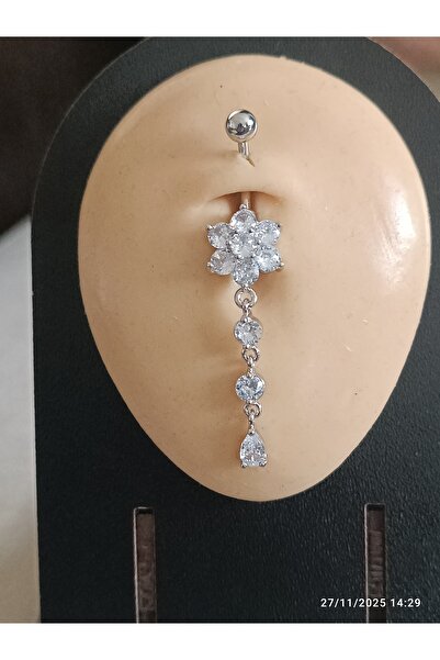 AyçaSilver Sallantılı Göbek piercing