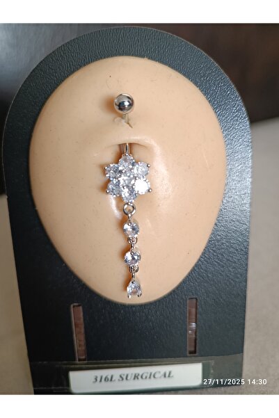 AyçaSilver Sallantılı Göbek piercing