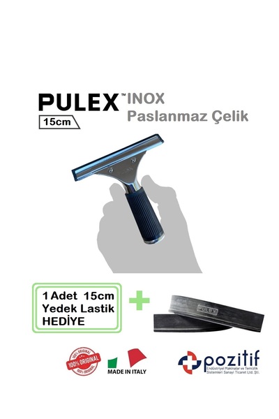 pulex Cam Silme Aparatı Camçek 15 Cm - Paslanmaz Çelik Tutamaklı ( 1 Adet Yed...