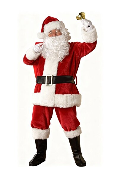 Kostüm Sarayı Στολή Άγιου Βασίλη - Ενήλικες, Πολυτελές Fleece