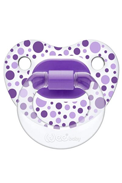 Wee Baby Şeffaf Desenli Damaklı Emzik No:2 6-18 ay Mor