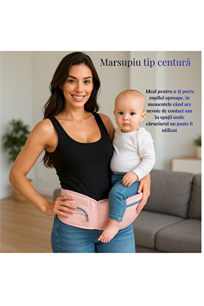 OEM Belt type baby carrier, parents lumbar support, baby carrying aid, chair type, pink