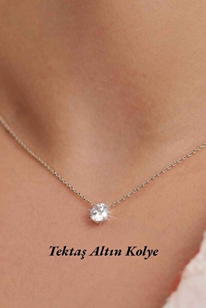 Hepimitu Altın Tektaş Kolye