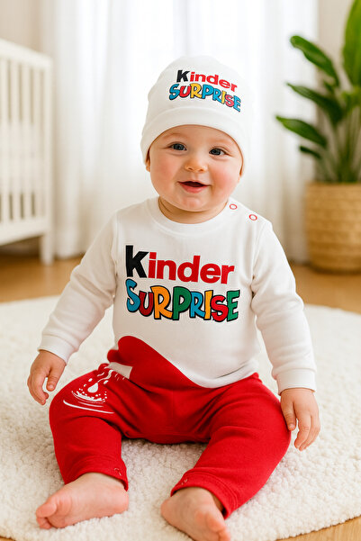 LUVVERA Surprise Egg Patterned 2-Piece Baby Rompers-Unisex