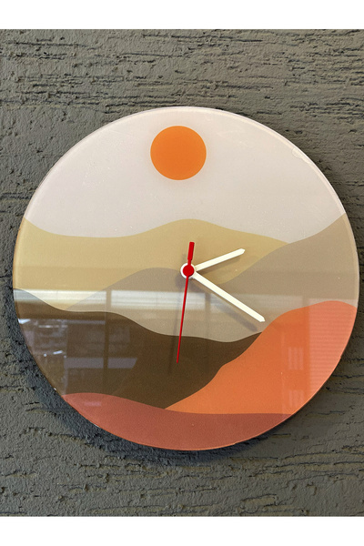 Keneth Sunset Modern Design Wall Clock - Quartz Sunset Wall Clock - Silent Me...