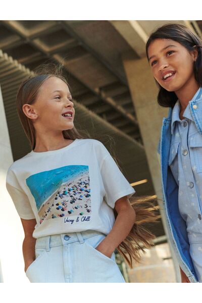 Marks & Spencer Saf Pamuklu Kısa Kollu T-Shirt (6-16 Yaş)