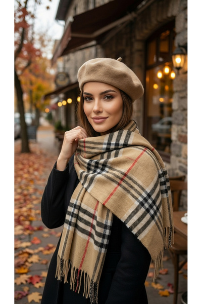 CAP BROS Ressam Beresi and Puffy Kaşkol Set Two-In-One