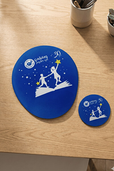 Çağdaş Yaşam İçin 30, Yıl Özel Tasarımlı Mousepad ve Bardak Altı Seti - Laciv...