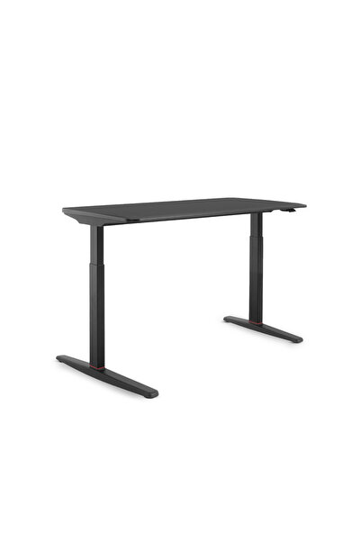 NURUS U-DO Sit&Stand Yükseklik Ayarlı Standart Kontrol Panelli Çalışma Masası - HDF Toz Boya Siyah