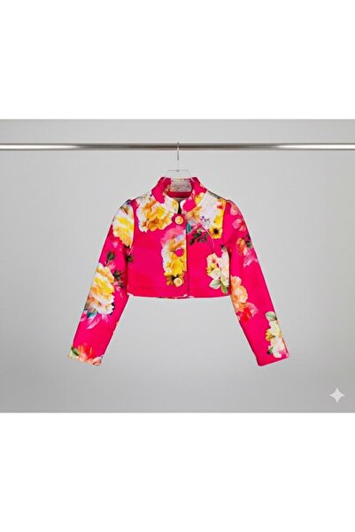 Hilal Akıncı Kids Floral Crop Jacket