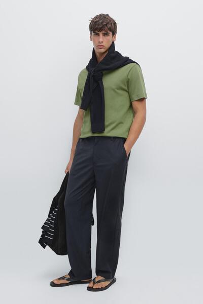 Massimo Dutti %100 pamuklu kısa kollu t-shirt