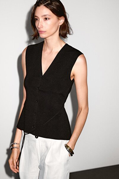 Massimo Dutti V yaka triko süveter