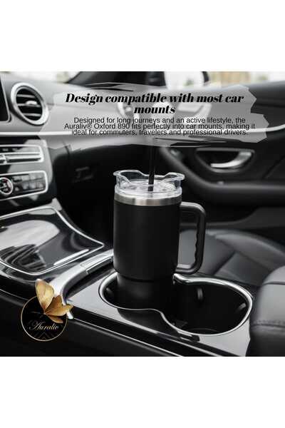 AURALIV Oxford 890 Premium Thermos - Black, 890 ml
